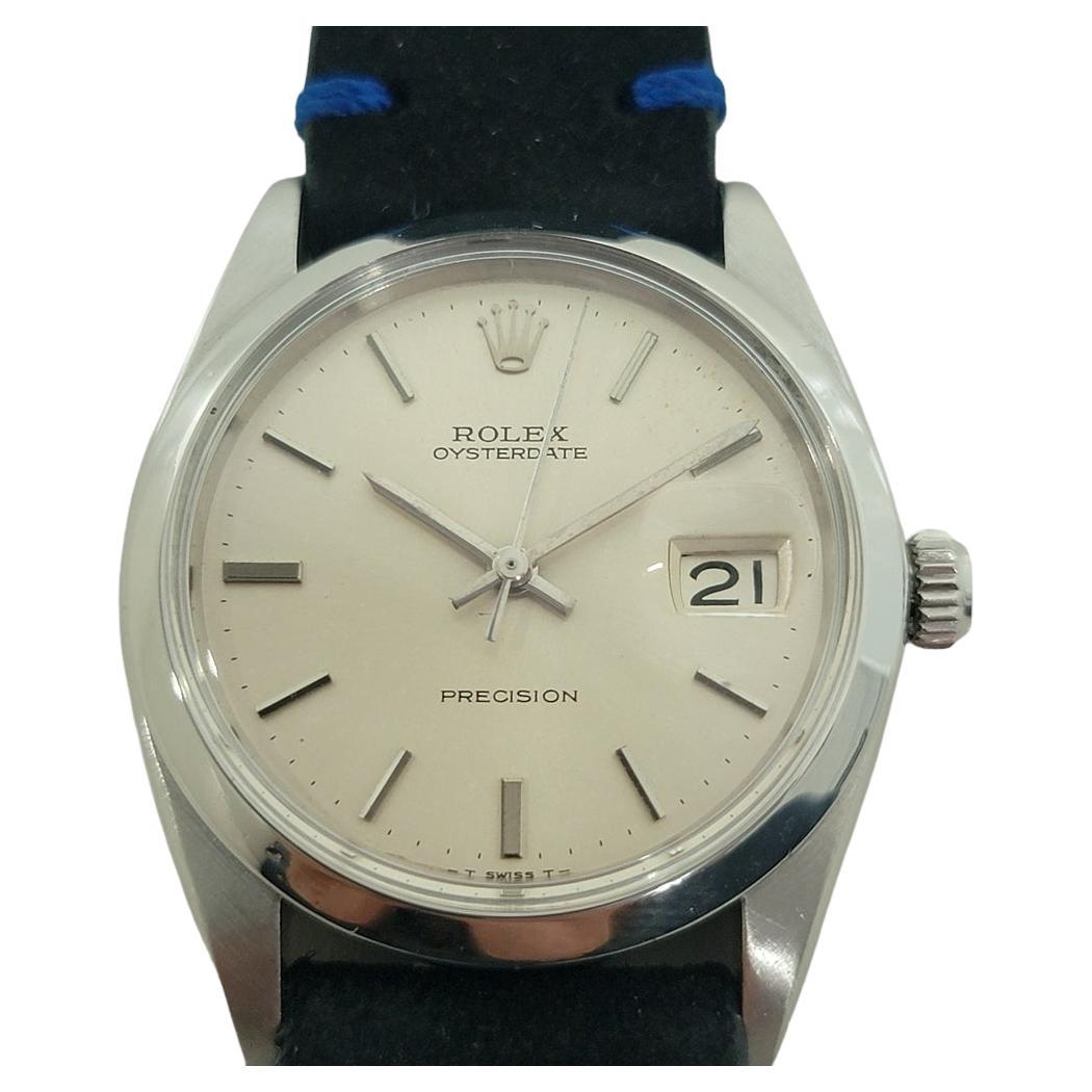 Rolex Oysterdate Precision Ref 6694 34mm Mens Manual Wind 1960s Vintage RA562 For Sale