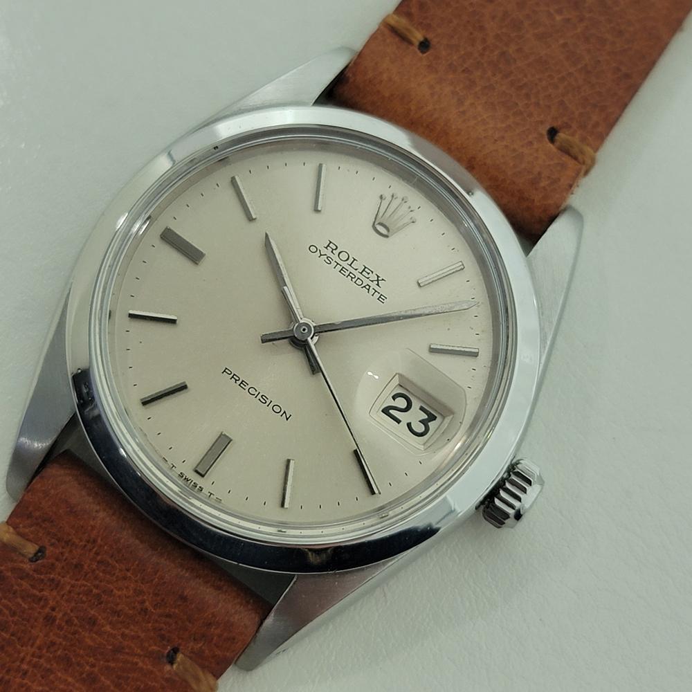 Men's Rolex Oysterdate Precision Ref 6694 34mm Mens Manual Wind 1960s Vintage RA562B For Sale