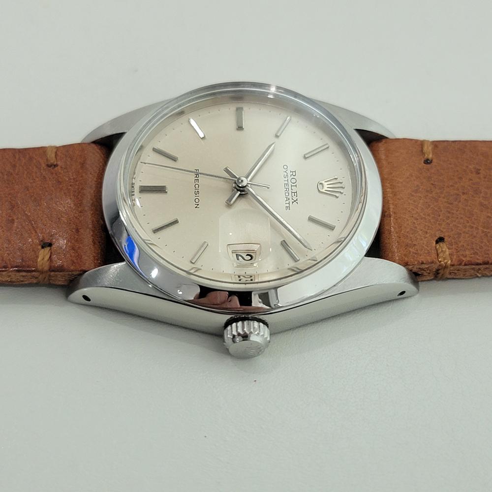 Rolex Oysterdate Precision Ref 6694 34mm Mens Manual Wind 1960s Vintage RA562B For Sale 1