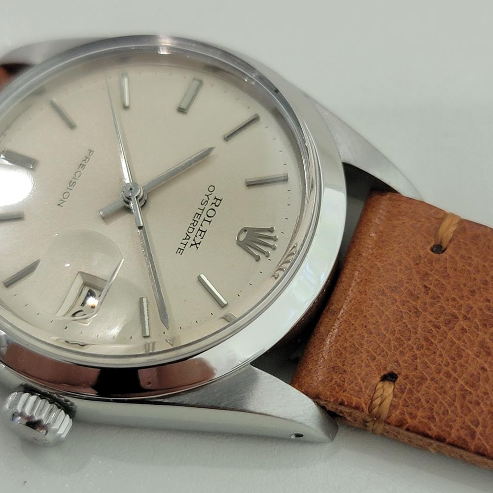Rolex Oysterdate Precision Ref 6694 34mm Mens Manual Wind 1960s Vintage RA562B For Sale 2