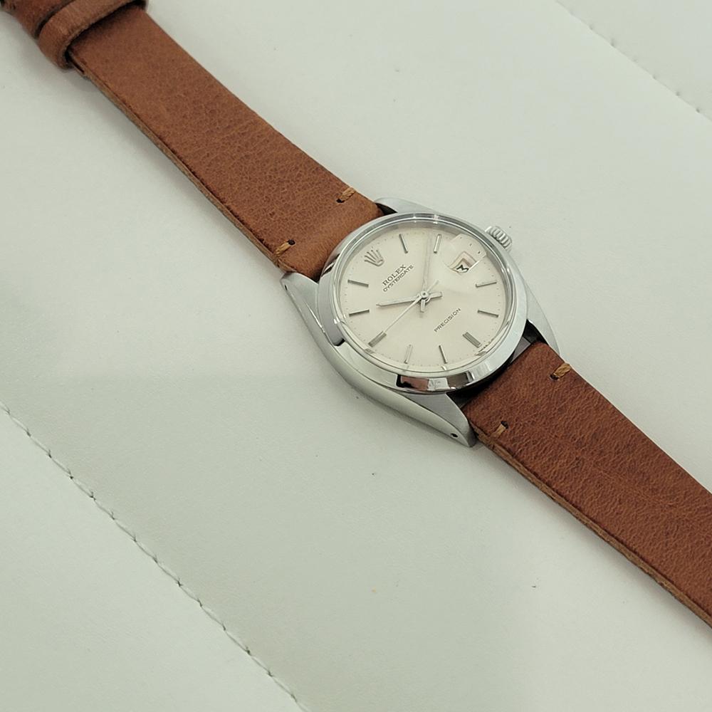 Rolex Oysterdate Precision Ref 6694 34mm Mens Manual Wind 1960s Vintage RA562B For Sale 3