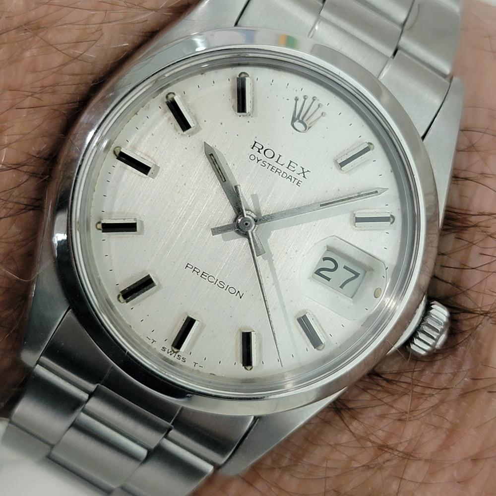 Rolex Oysterdate Precision Ref 6694 34mm Herren Handaufzug 1960s Vintage By RA564 im Angebot 11