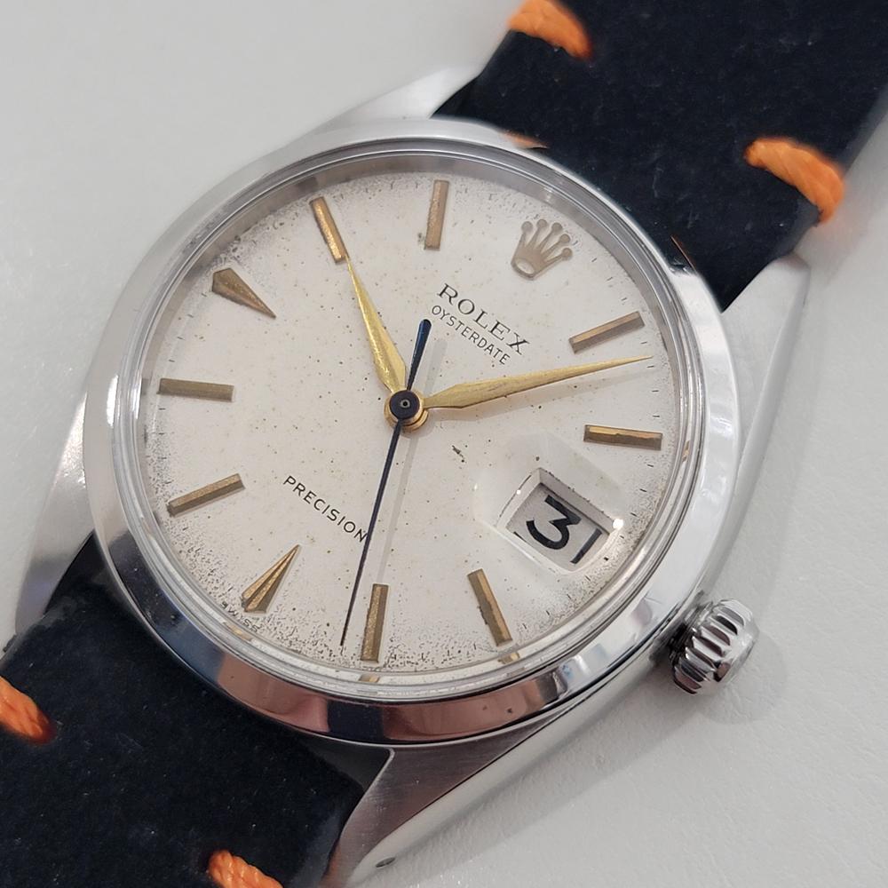 Rolex Oysterdate Precision Ref 6694 34mm Mens Manual Wind 1960s Vintage RA564 Pour hommes en vente