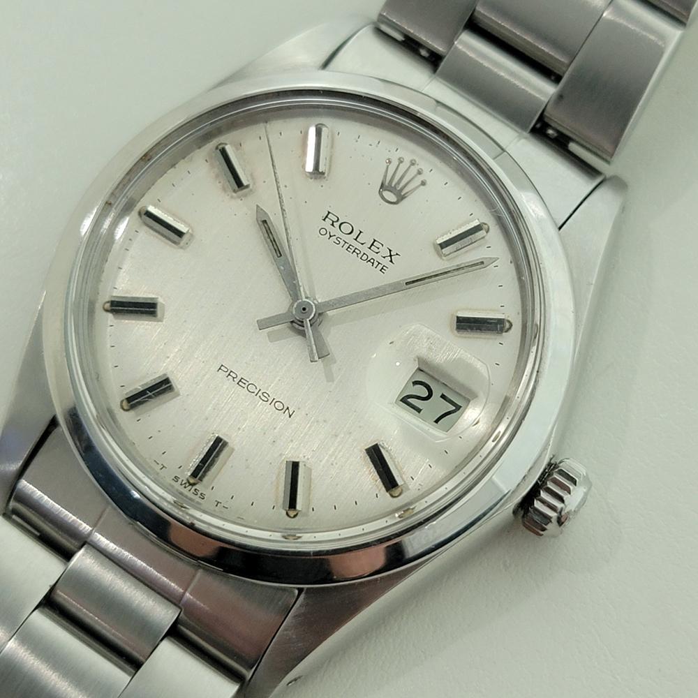 Rolex Oysterdate Precision Ref 6694 34mm Herren Handaufzug 1960s Vintage By RA564 im Angebot 1