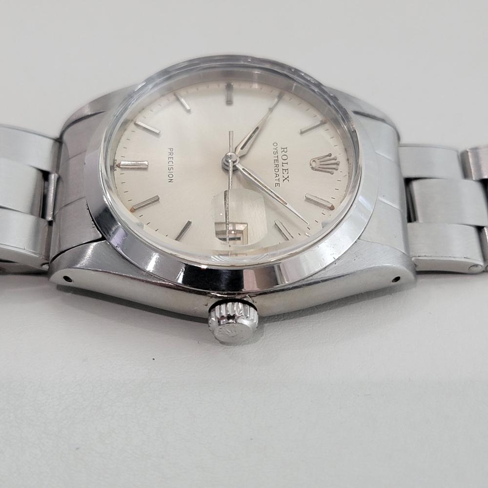 Rolex Oysterdate Precision Ref 6694 34mm Mens Manual Wind 1960s Vintage RA564 For Sale 1