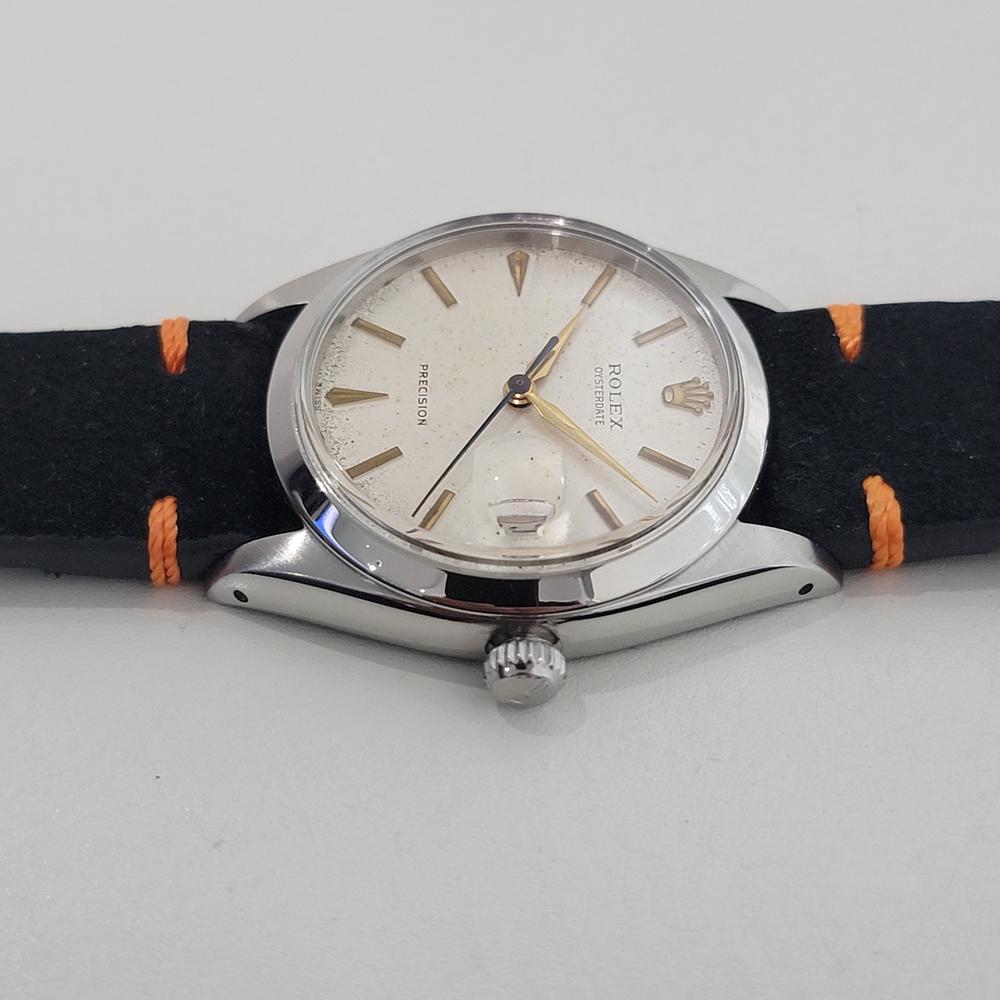 Rolex Oysterdate Precision Ref 6694 34mm Mens Manual Wind 1960s Vintage RA564 en vente 1