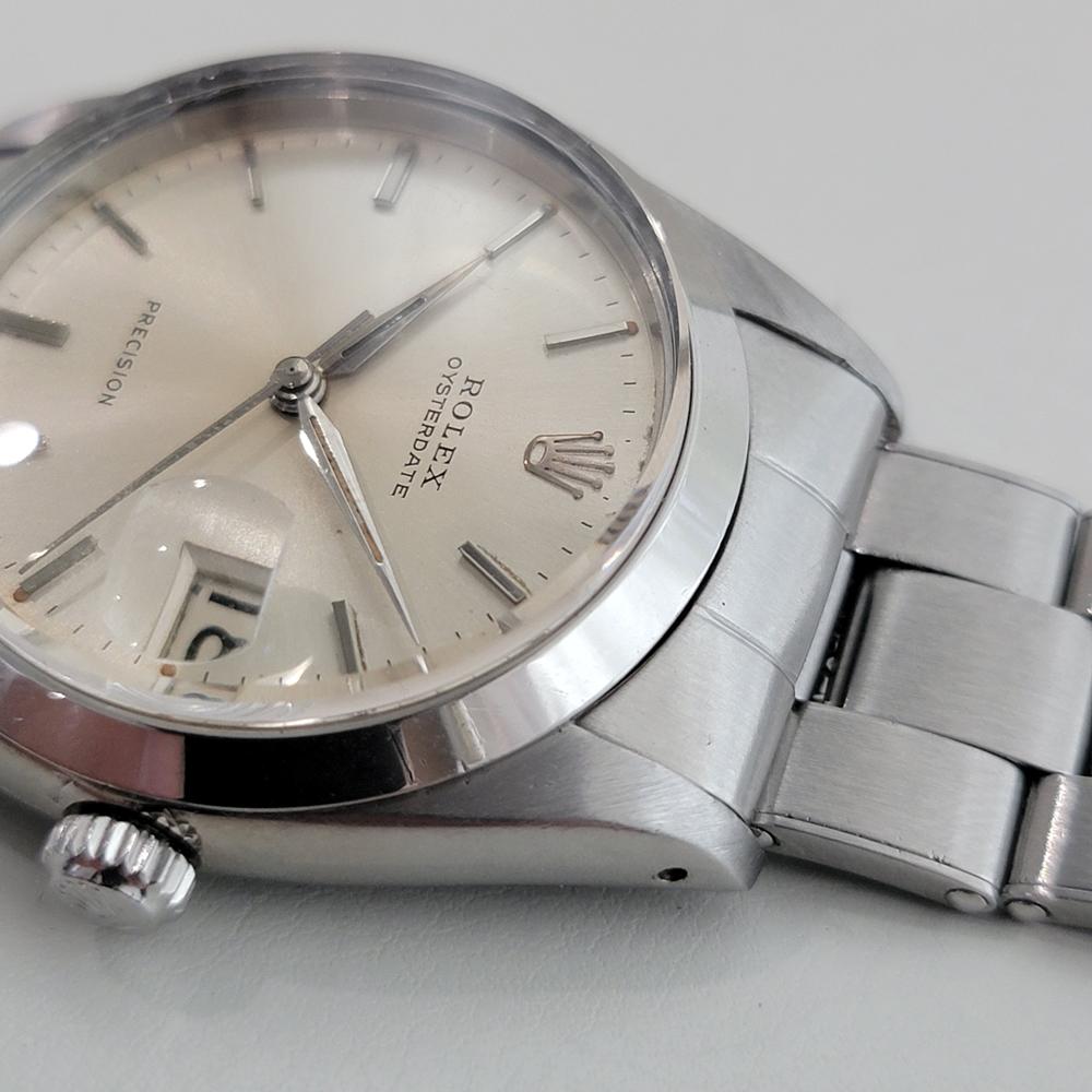 Rolex Oysterdate Precision Ref 6694 34mm Mens Manual Wind 1960s Vintage RA564 For Sale 2