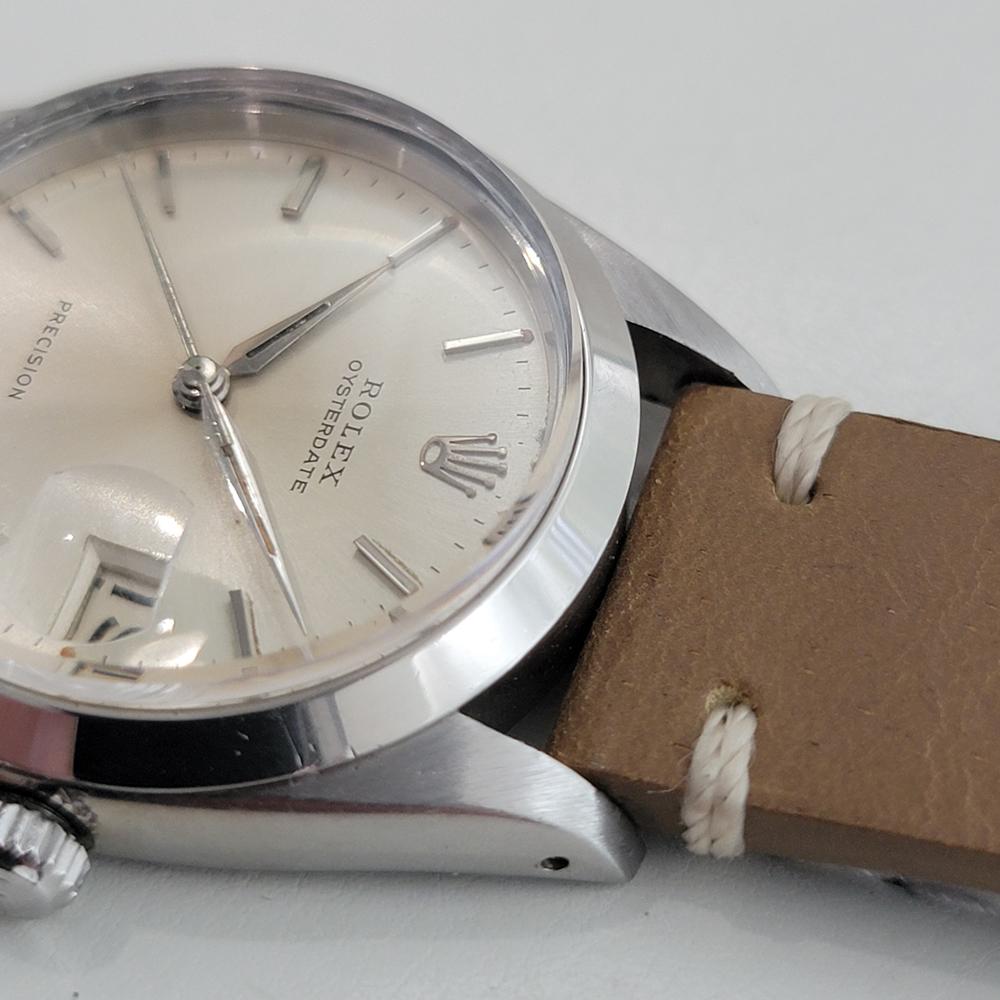 Rolex Oysterdate Precision Ref 6694 34mm Mens Manual Wind 1960s Vintage RA564 For Sale 2