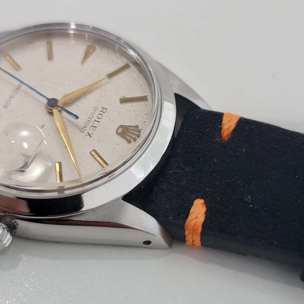 Rolex Oysterdate Precision Ref 6694 34mm Mens Manual Wind 1960s Vintage RA564 en vente 2