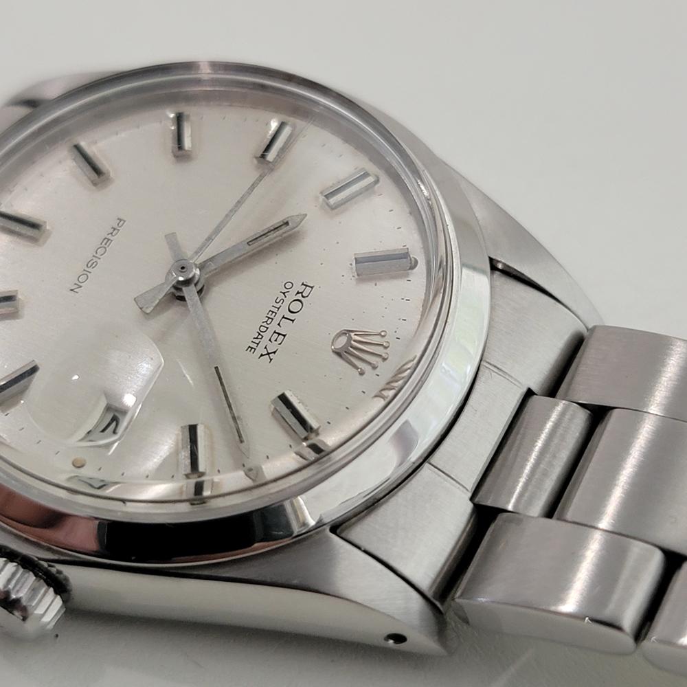 Rolex Oysterdate Precision Ref 6694 34mm Herren Handaufzug 1960s Vintage By RA564 im Angebot 3