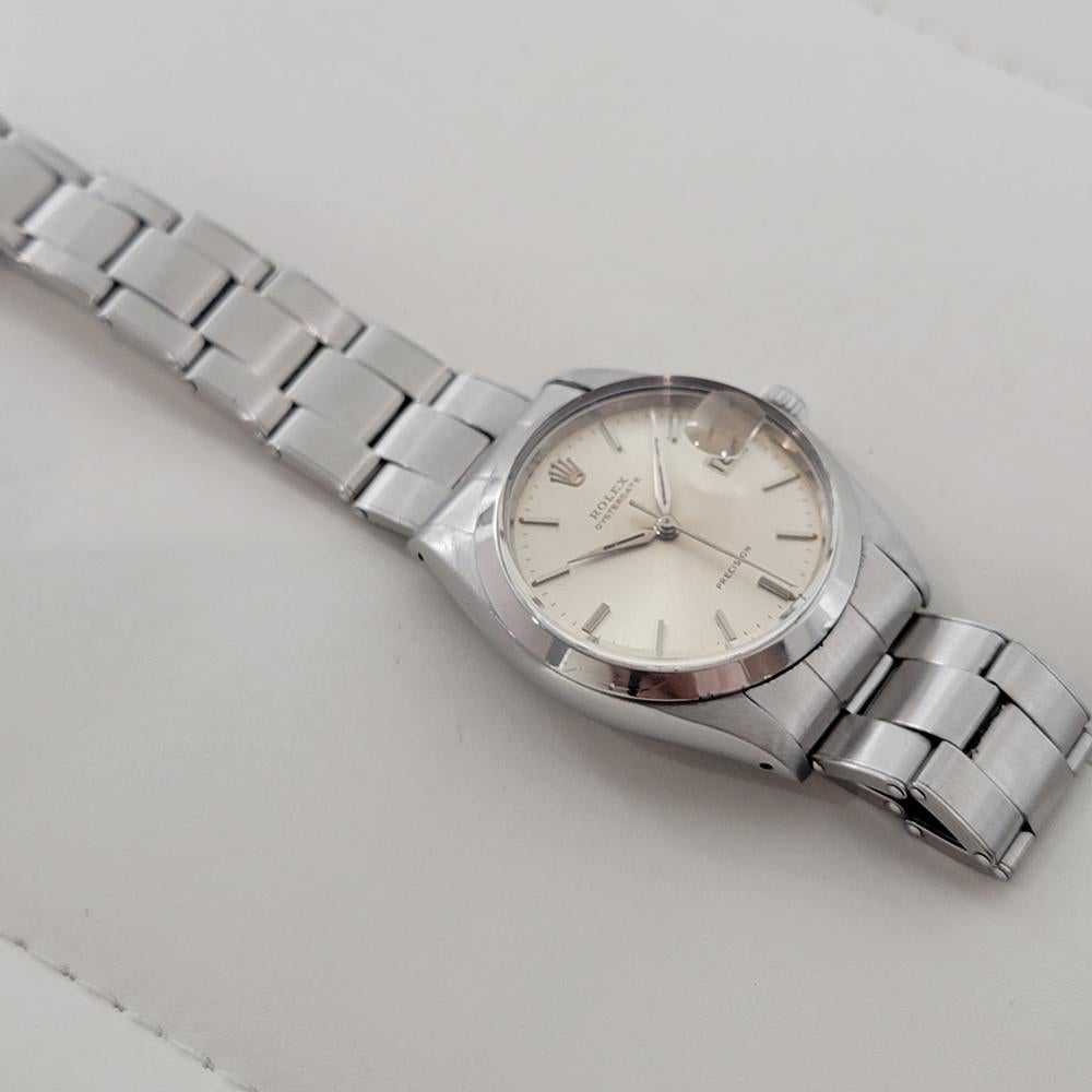 Rolex Oysterdate Precision Ref 6694 34mm Mens Manual Wind 1960s Vintage RA564 For Sale 3