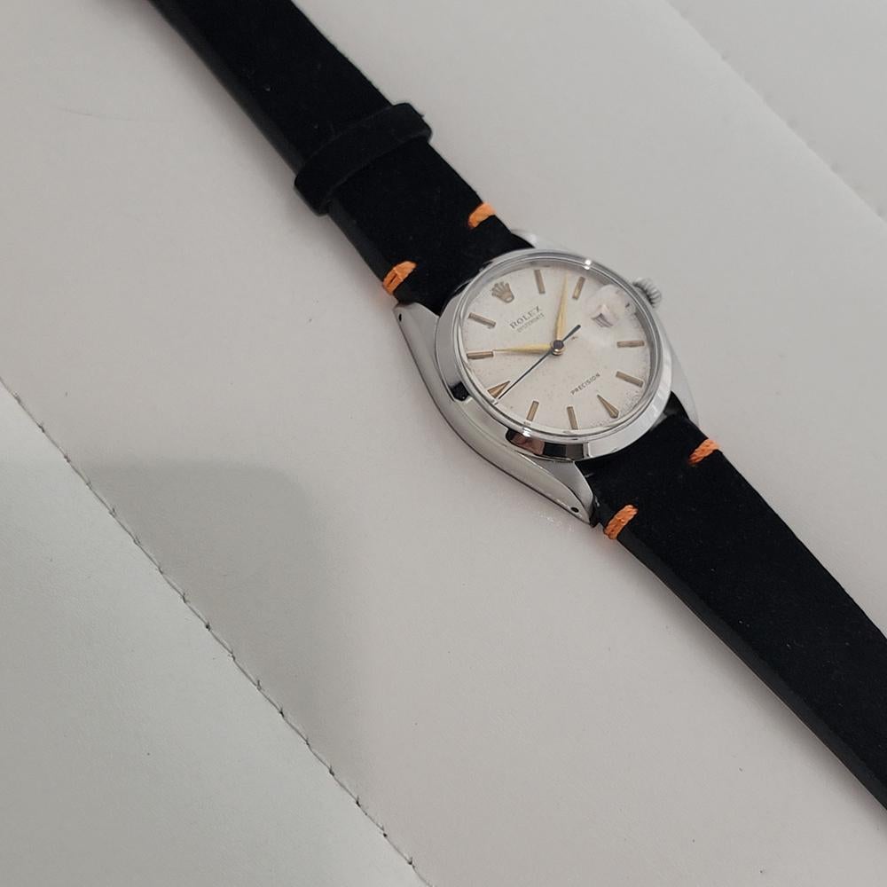 Rolex Oysterdate Precision Ref 6694 34mm Mens Manual Wind 1960s Vintage RA564 en vente 3