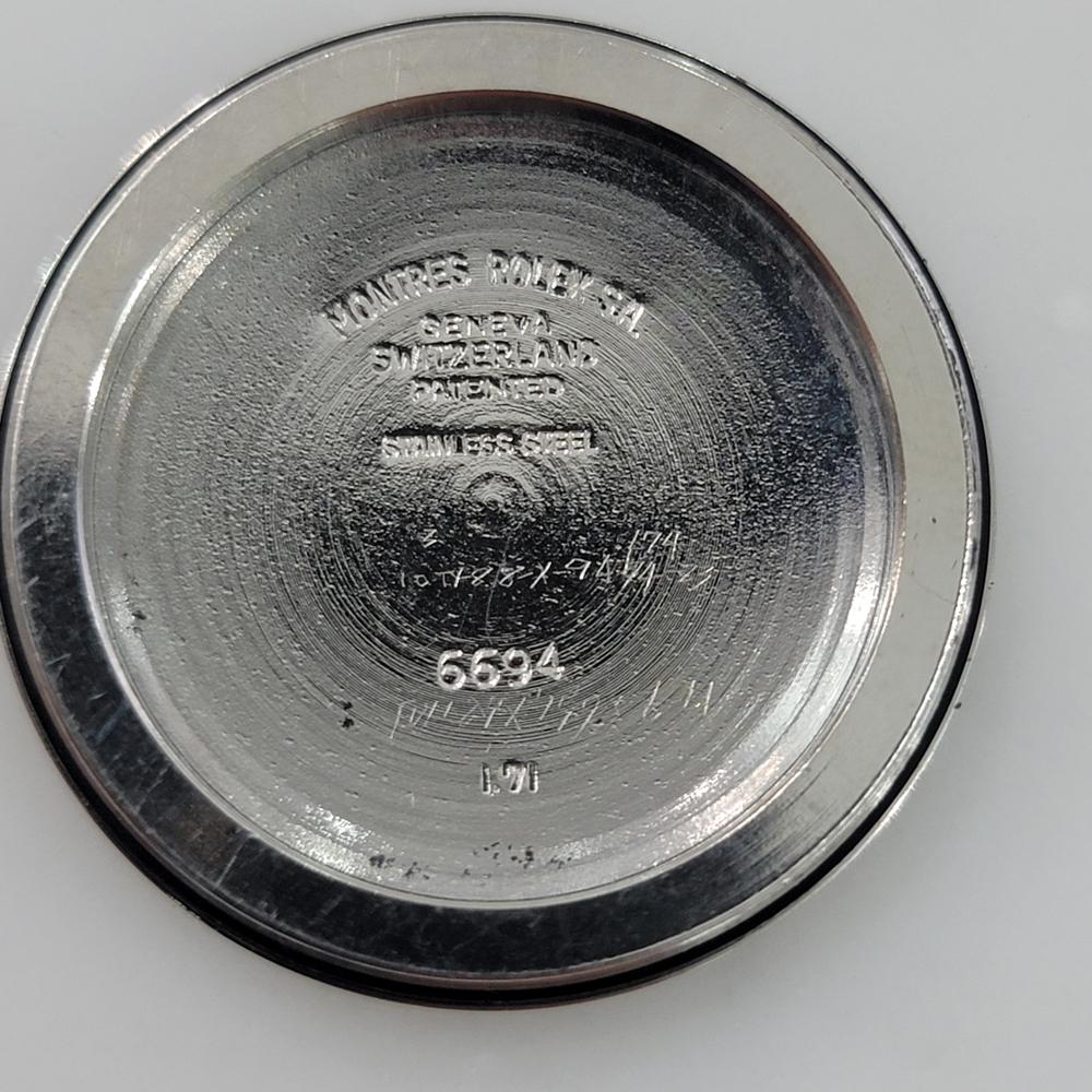 Rolex Oysterdate Precision Ref 6694 34mm Hombre Viento Manual 1970s Vintage RA501 en venta 9