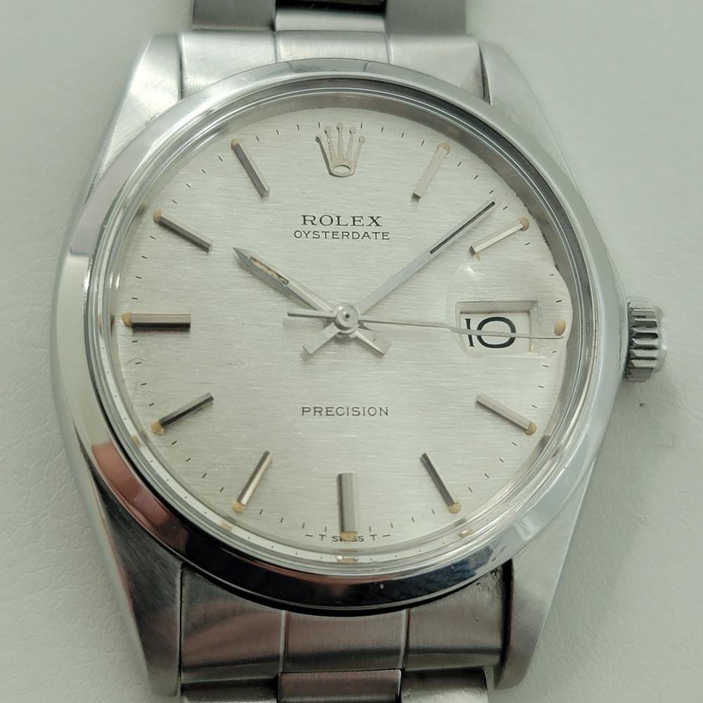 Clásico icónico, reloj de vestir de caballero Rolex ref.6694 totalmente de acero inoxidable Oysterdate Precision de cuerda manual, c.1971, todo original, en excelente estado de funcionamiento. Verificado auténtico por un maestro relojero. Preciosa