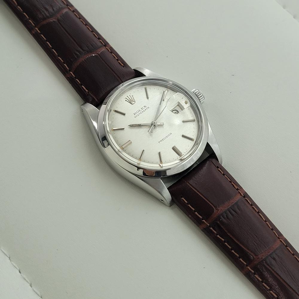 Rolex Oysterdate Precision Ref 6694 34mm Mens Manual Wind 1970s Vintage RA501 en venta 3