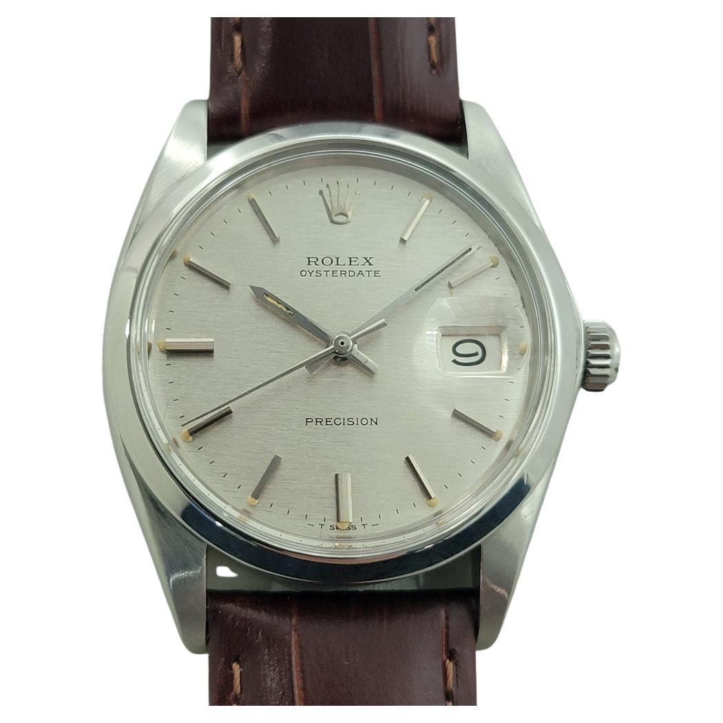 Rolex Oysterdate Precision Ref 6694 34mm Mens Manual Wind 1970s Vintage RA501