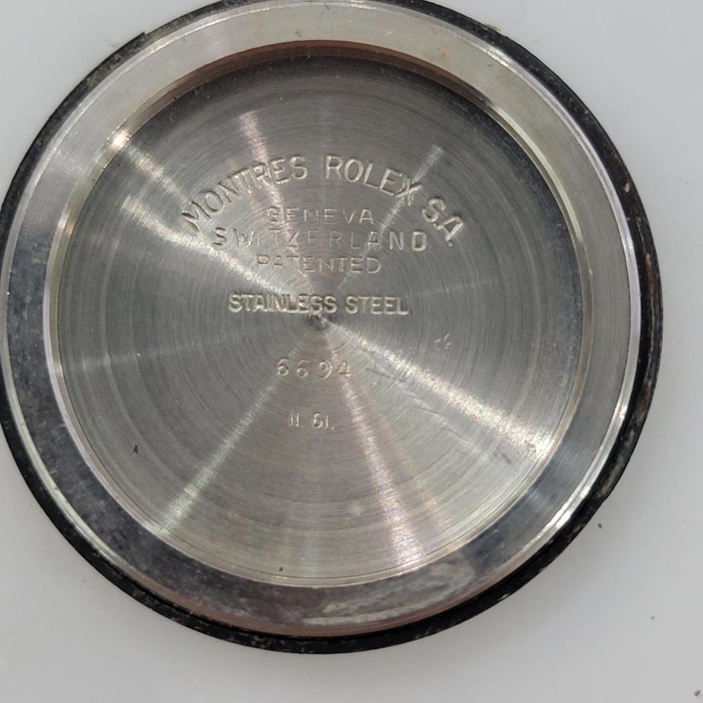 Rolex Oysterdate Precision Ref 6694 Mens 34mm 1960s Vintage Manual Wind RA573 en venta 7