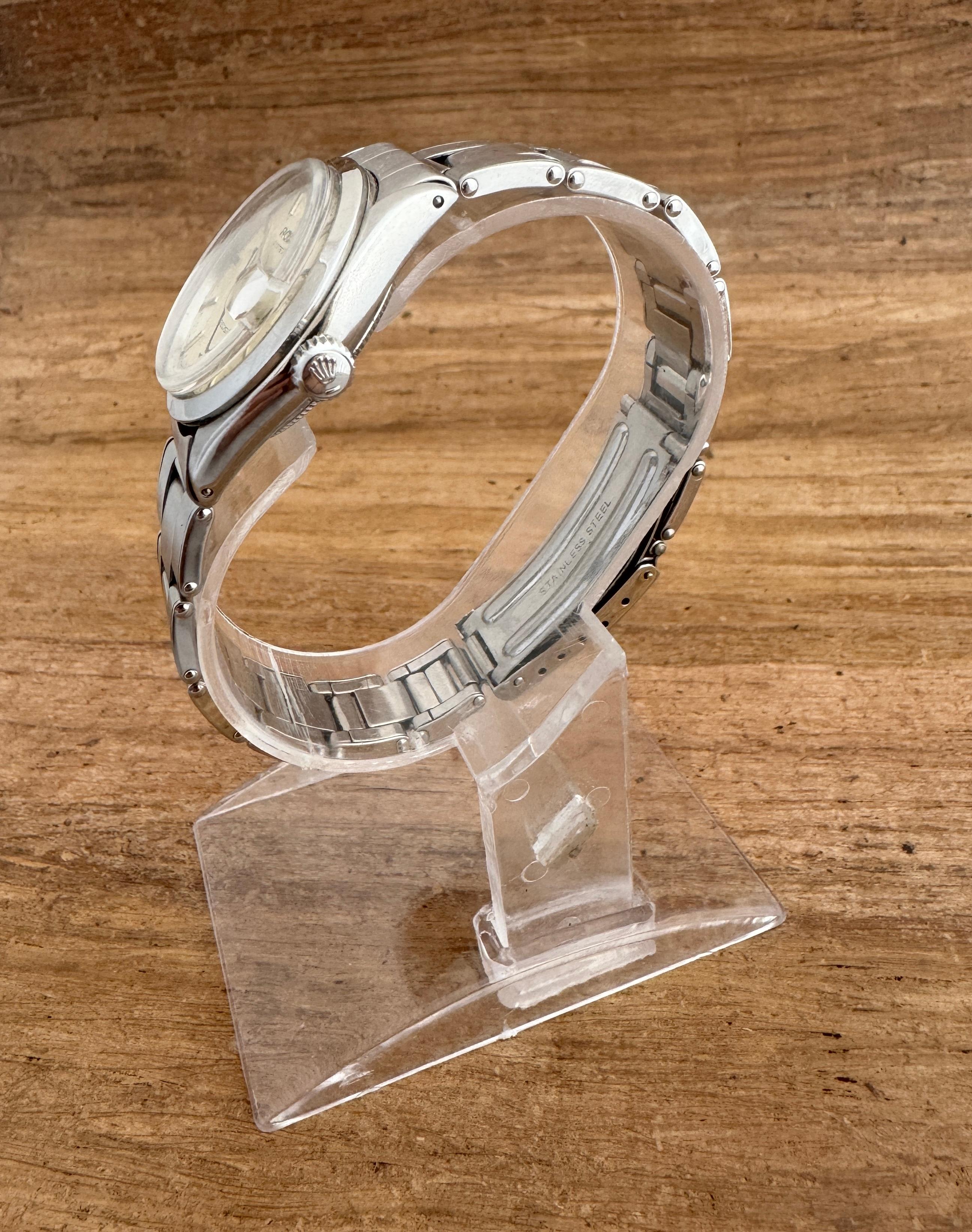 Rolex Oysterdate Precision Ref.6466 Rote 50er Jahre Uhr mit Datum im Zustand „Relativ gut“ in Toronto, CA