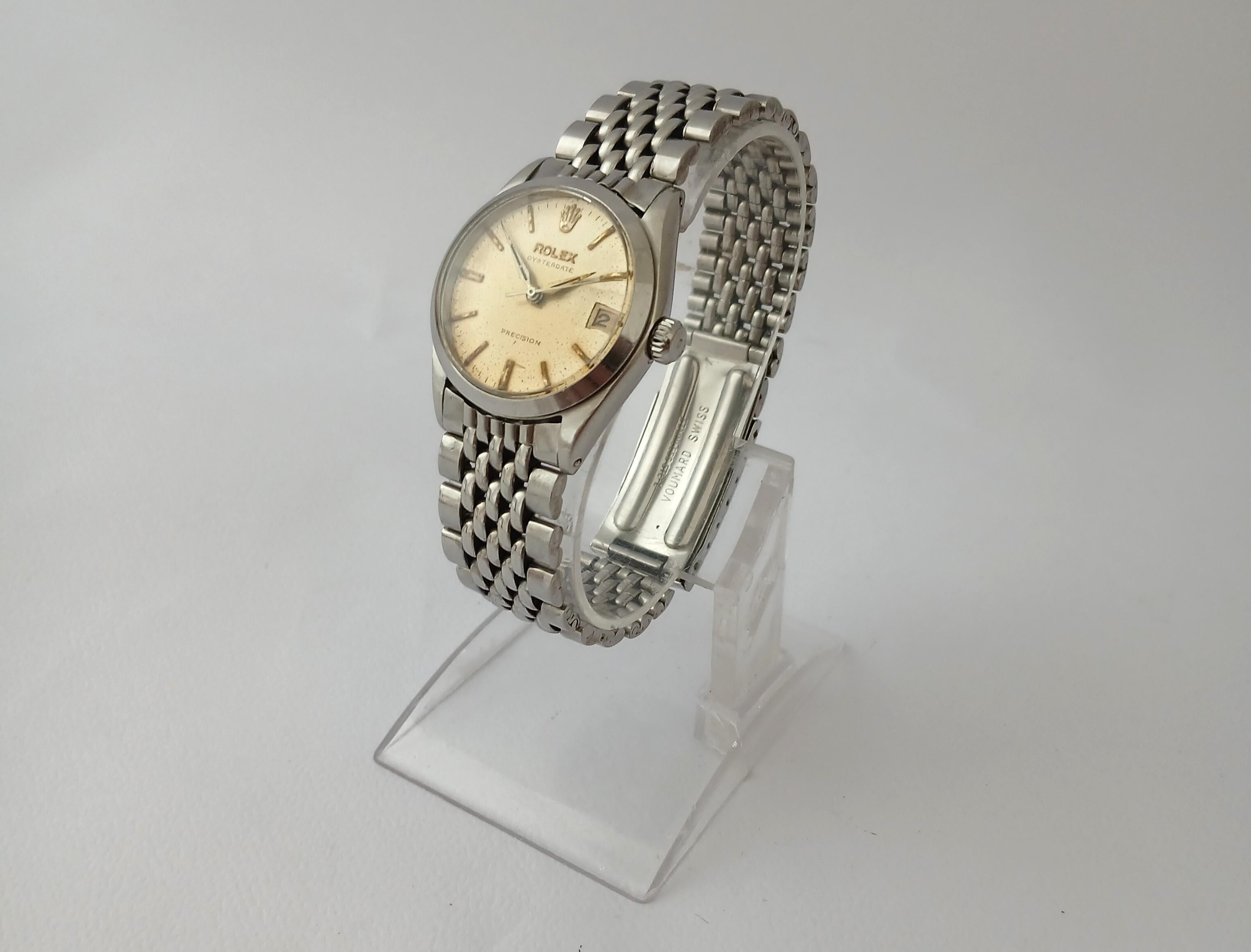 Reloj Rolex Oysterdate Precision Ref.6466 Tropical Dial Patina 30mm en venta 1