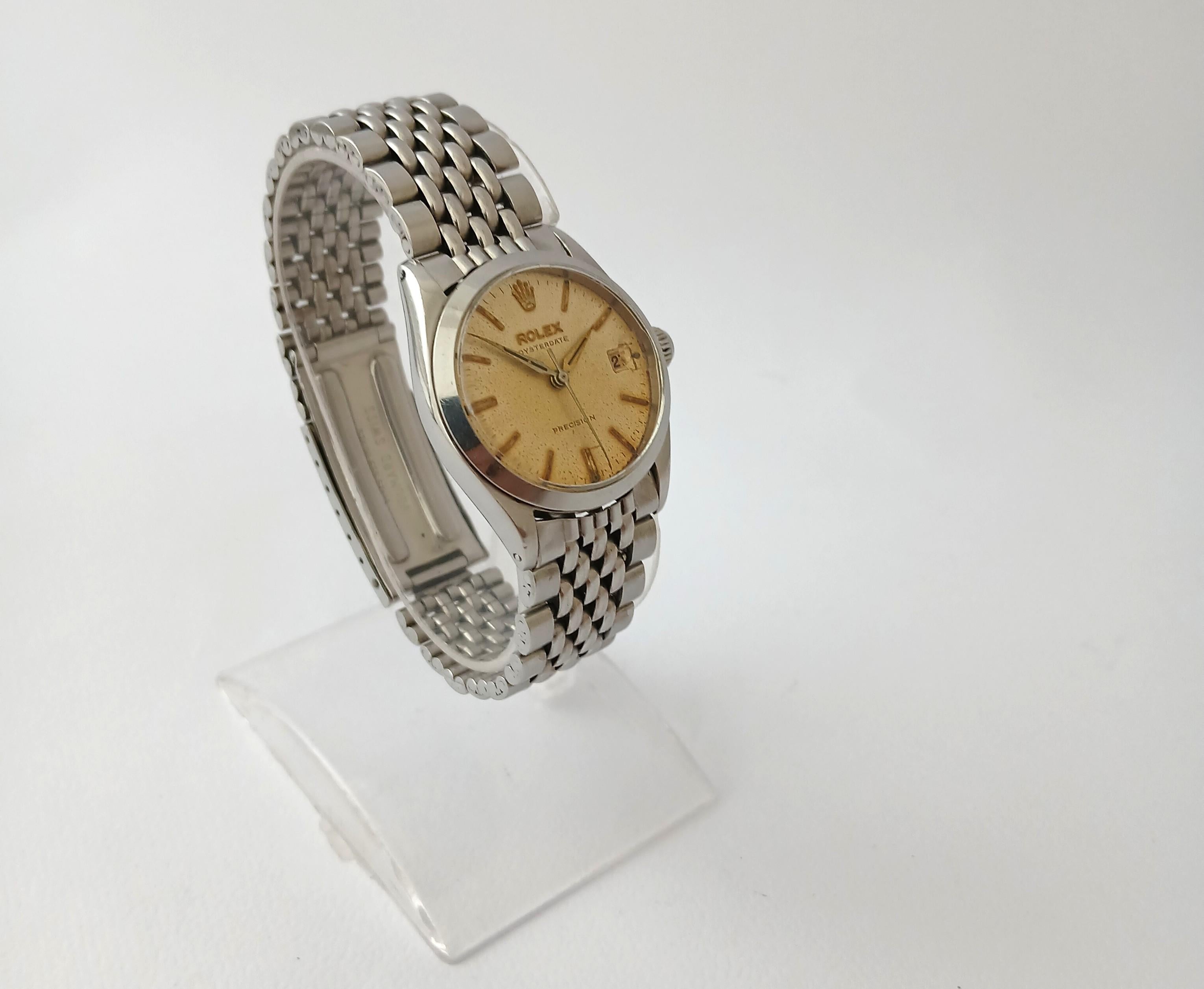 Reloj Rolex Oysterdate Precision Ref.6466 Tropical Dial Patina 30mm en venta 5