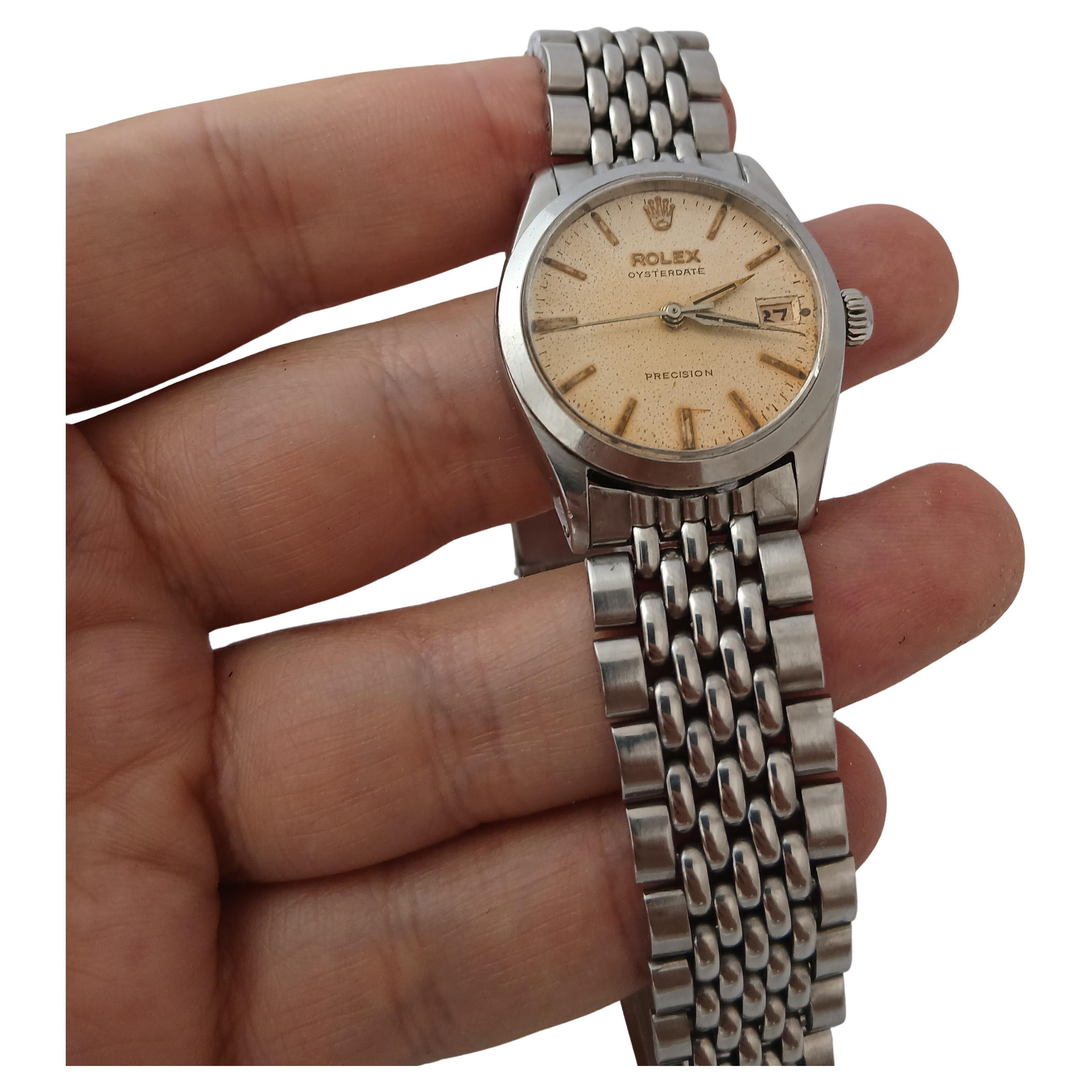 Reloj Rolex Oysterdate Precision Ref.6466 Tropical Dial Patina 30mm en venta