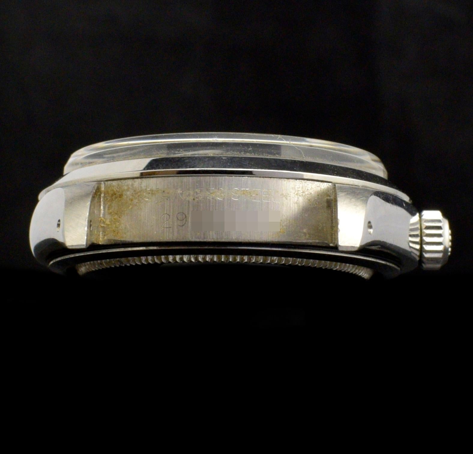 Women's or Men's Rolex Oysterdate Precision Silver Dial Manual Wind 6694 Steel Watch, 1971 For Sale