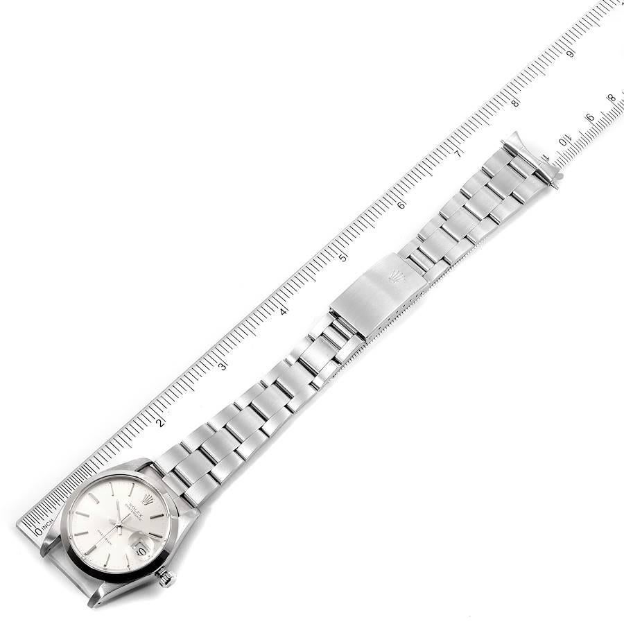 Rolex OysterDate Precision Silver Dial Steel Vintage Men's Watch 6694 7