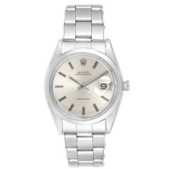 Rolex OysterDate Precision Silver Dial Steel Vintage Men's Watch 6694