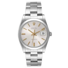 Rolex OysterDate Precision Silver Dial Steel Vintage Mens Watch 6694