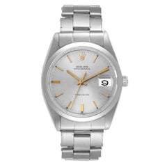 Rolex OysterDate Precision Silver Dial Steel Vintage Mens Watch 6694