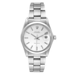 Rolex OysterDate Precision Silver Dial Steel Vintage Mens Watch 6694