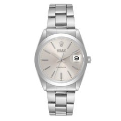 Rolex OysterDate Precision Silver Dial Steel Vintage Mens Watch 6694