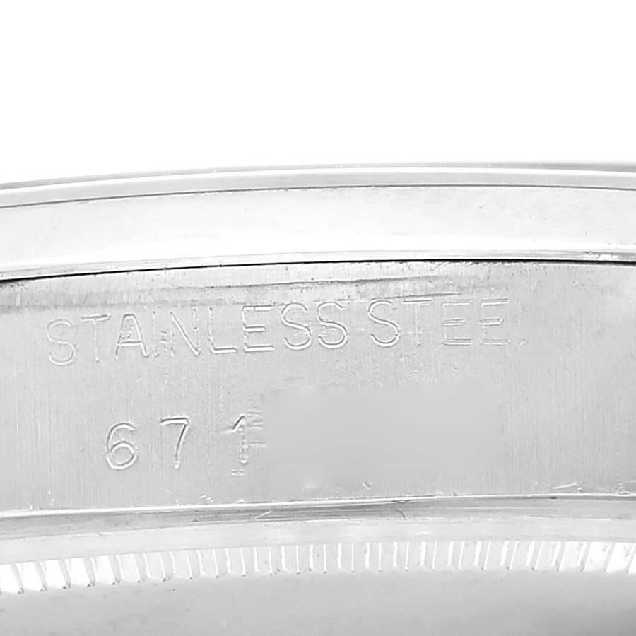 Rolex OysterDate Precision Silber Zifferblatt Stahl Vintage Herrenuhr 6694 4