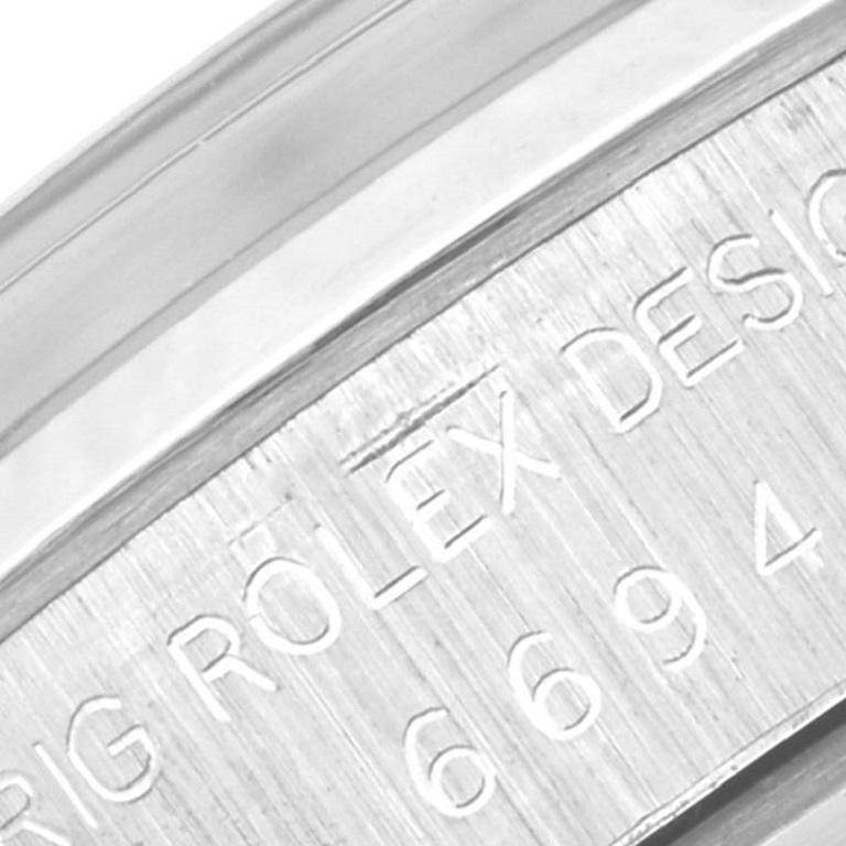 Men's Rolex OysterDate Precision Silver Dial Vintage Steel Mens Watch 6694