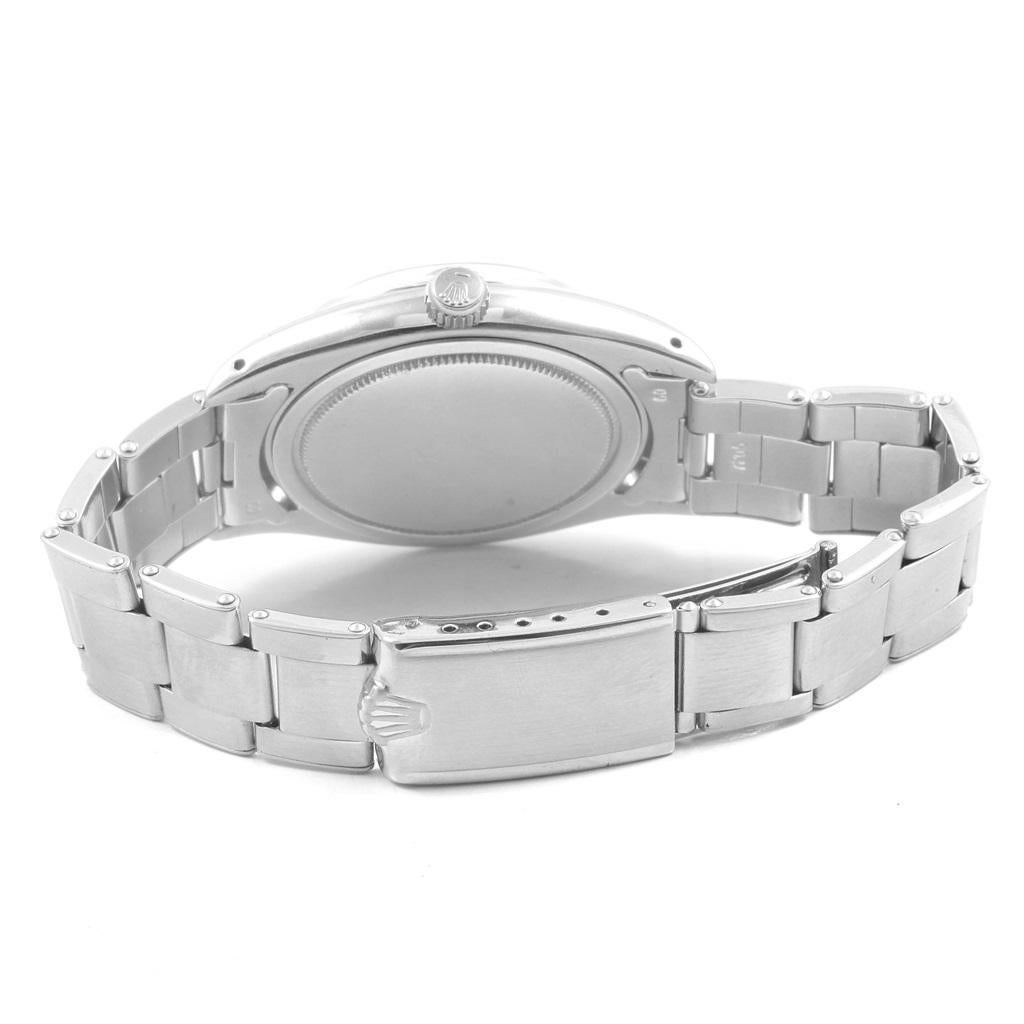 Rolex Oysterdate Precision Smooth Bezel Steel Vintage Men’s Watch 6494 For Sale 3
