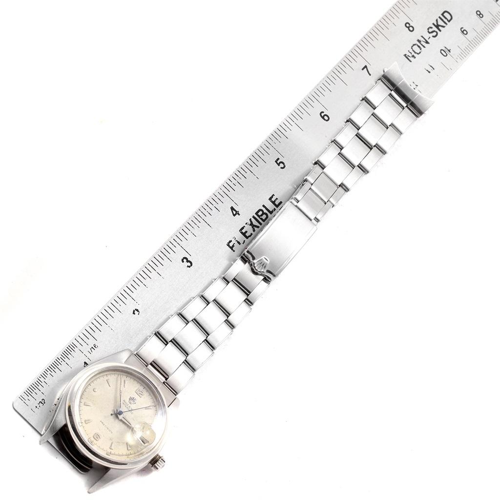 Rolex Oysterdate Precision Smooth Bezel Steel Vintage Men’s Watch 6494 For Sale 5