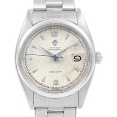 Rolex Oysterdate Precision Smooth Bezel Steel Vintage Men’s Watch 6494