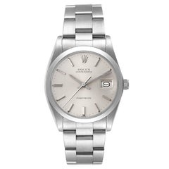 Rolex Oysterdate Precision Steel Silver Dial Vintage Mens Watch 6694