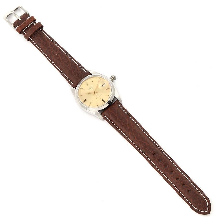 Rolex OysterDate Precision Steel Vintage Men's Watch 6694 For Sale 7
