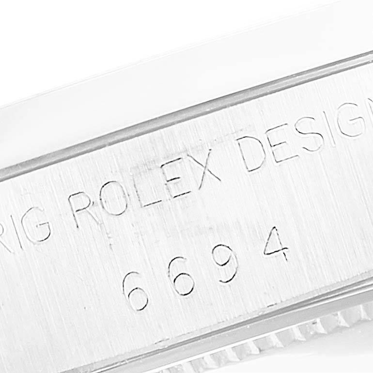 Rolex OysterDate Precision Steel Vintage Men's Watch 6694 For Sale 3