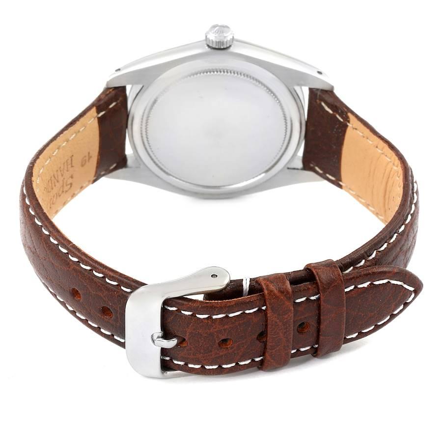 Rolex OysterDate Precision Steel Vintage Men's Watch 6694 For Sale 6
