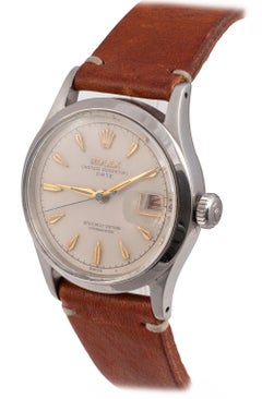 Rolex OysterDate Ref 6518 Stainless Steel Wristwatch