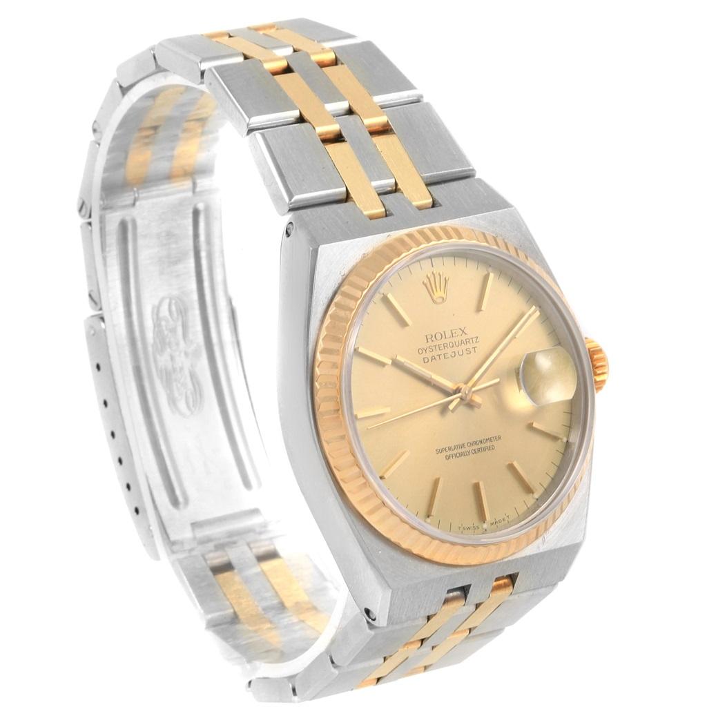 Men's Rolex Oysterquartz Datejust 36 Steel Yellow Gold Men’s Watch 17013