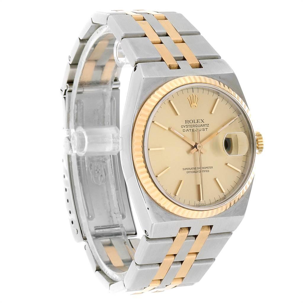 Rolex Oysterquartz Datejust Steel Yellow Gold Men's Watch 17013 For Sale 1