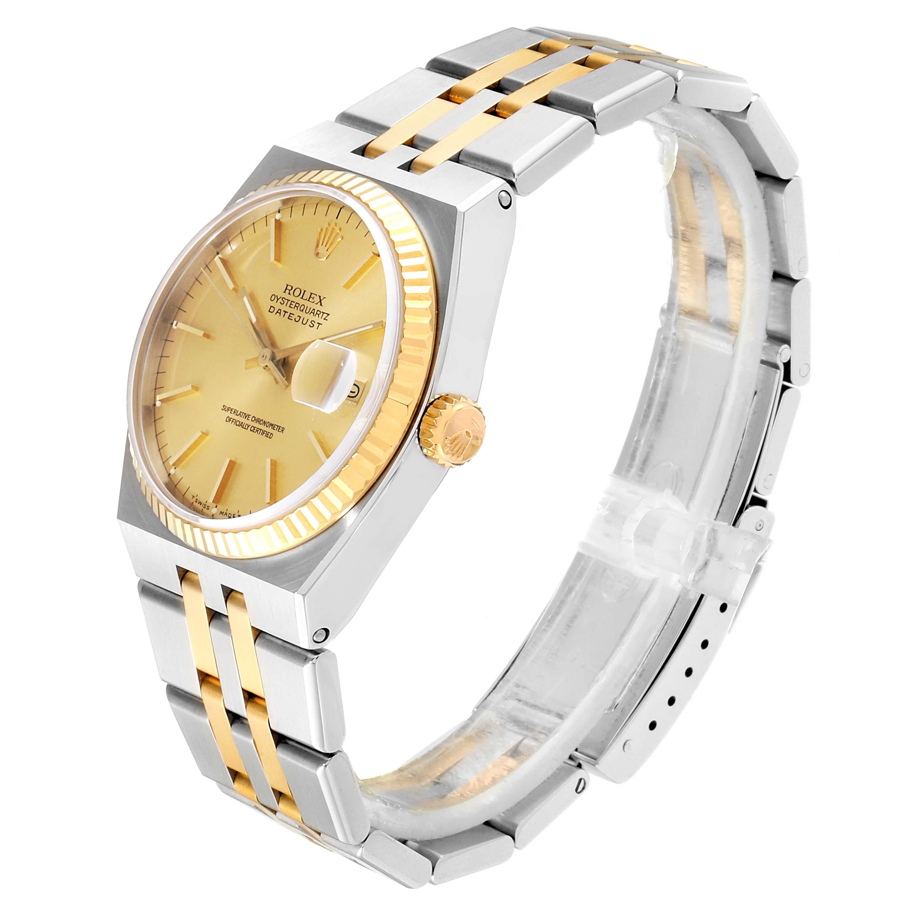 Rolex Oysterquartz Datejust Steel Yellow Gold Men's Watch 17013 1
