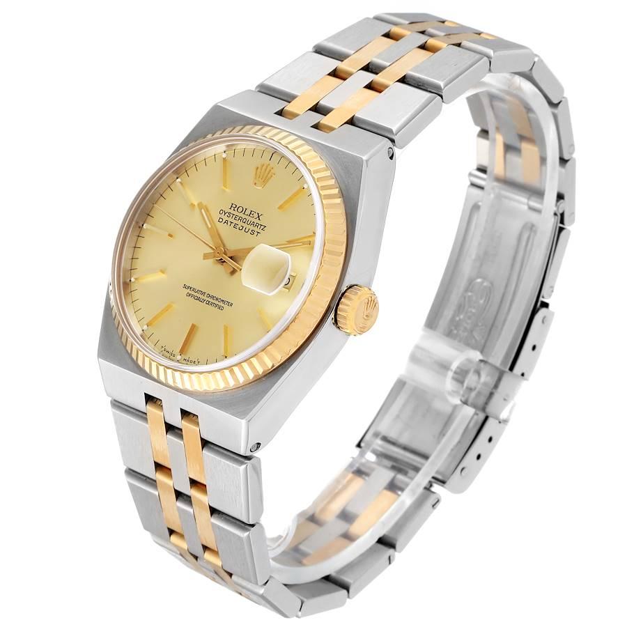 Men's Rolex Oysterquartz Datejust Steel Yellow Gold Men’s Watch 17013 For Sale
