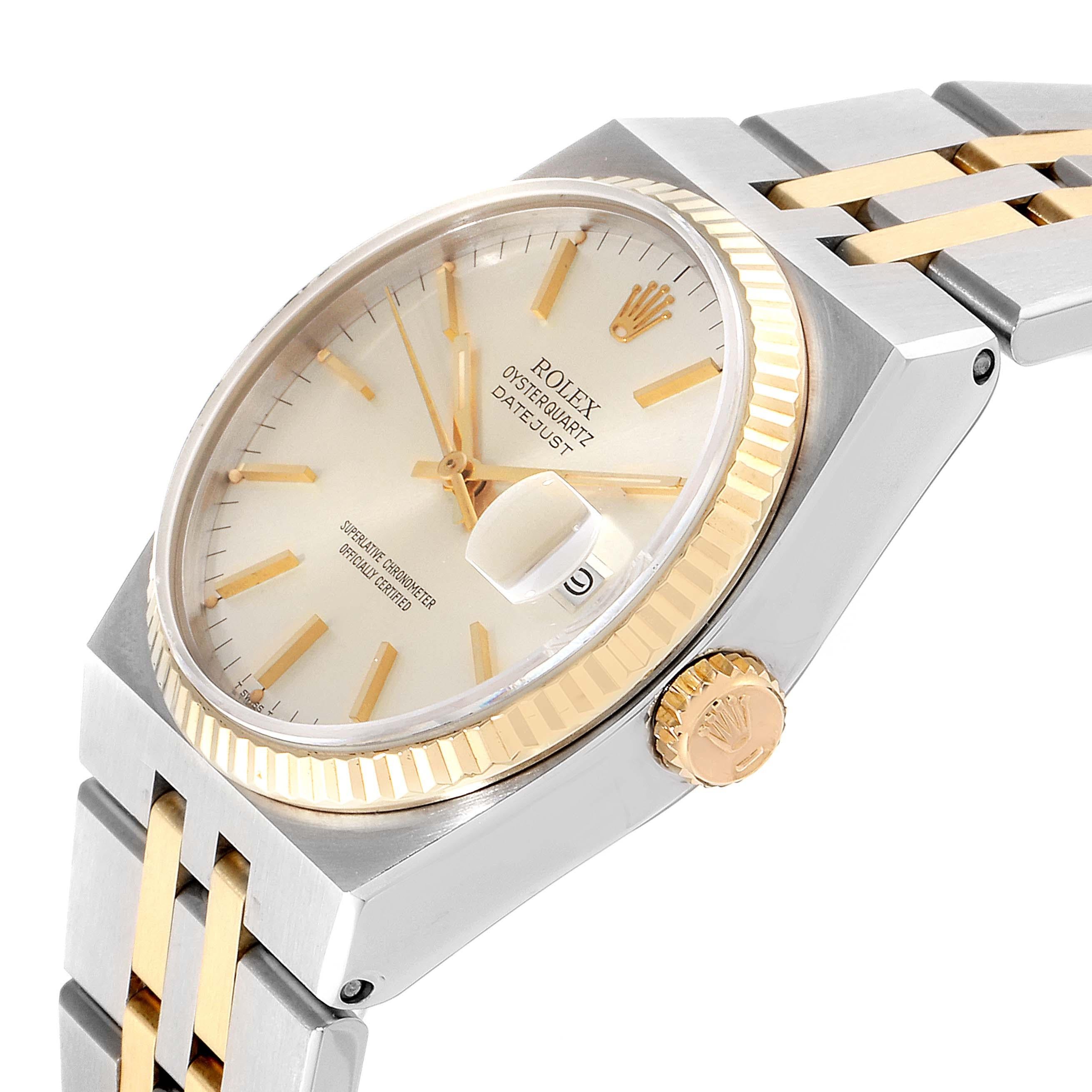 Rolex Oysterquartz Datejust Steel Yellow Gold Men's Watch 17013 2