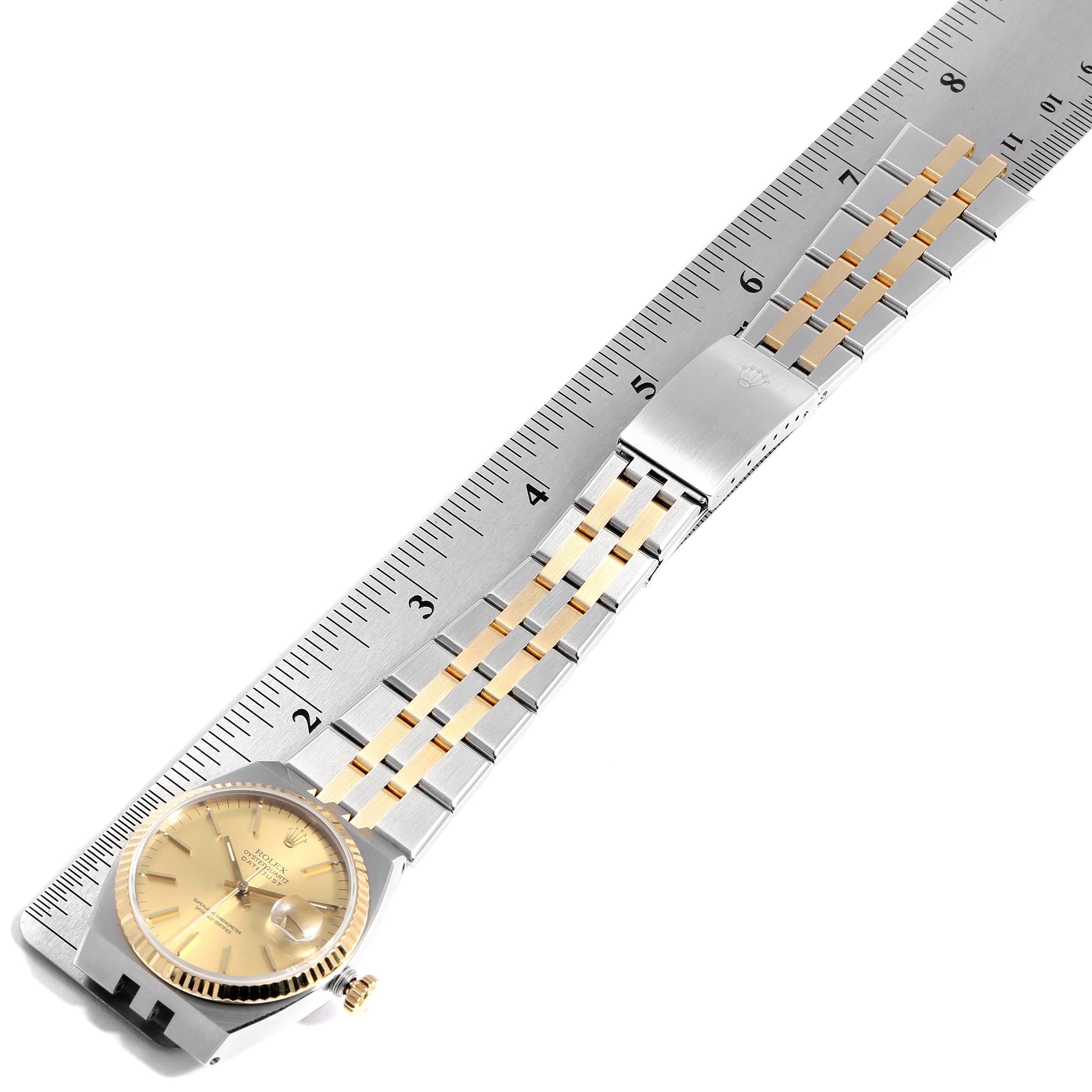 Rolex Oysterquartz Datejust Steel Yellow Gold Men's Watch 17013 6