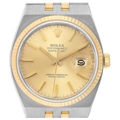 Rolex Oysterquartz Datejust Steel Yellow Gold Men's Watch 17013