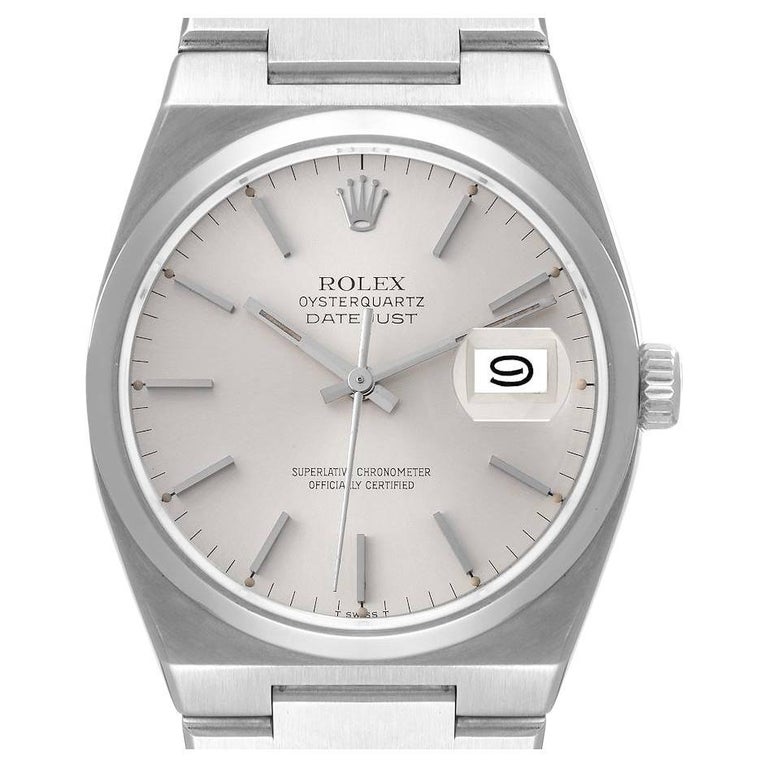 Rolex Oysterquartz Datejust Silver Dial Steel Mens Watch 17000 For Sale at  1stDibs | rolex oysterquartz for sale, rolex oyster quartz movement, rolex  oysterquartz black dial